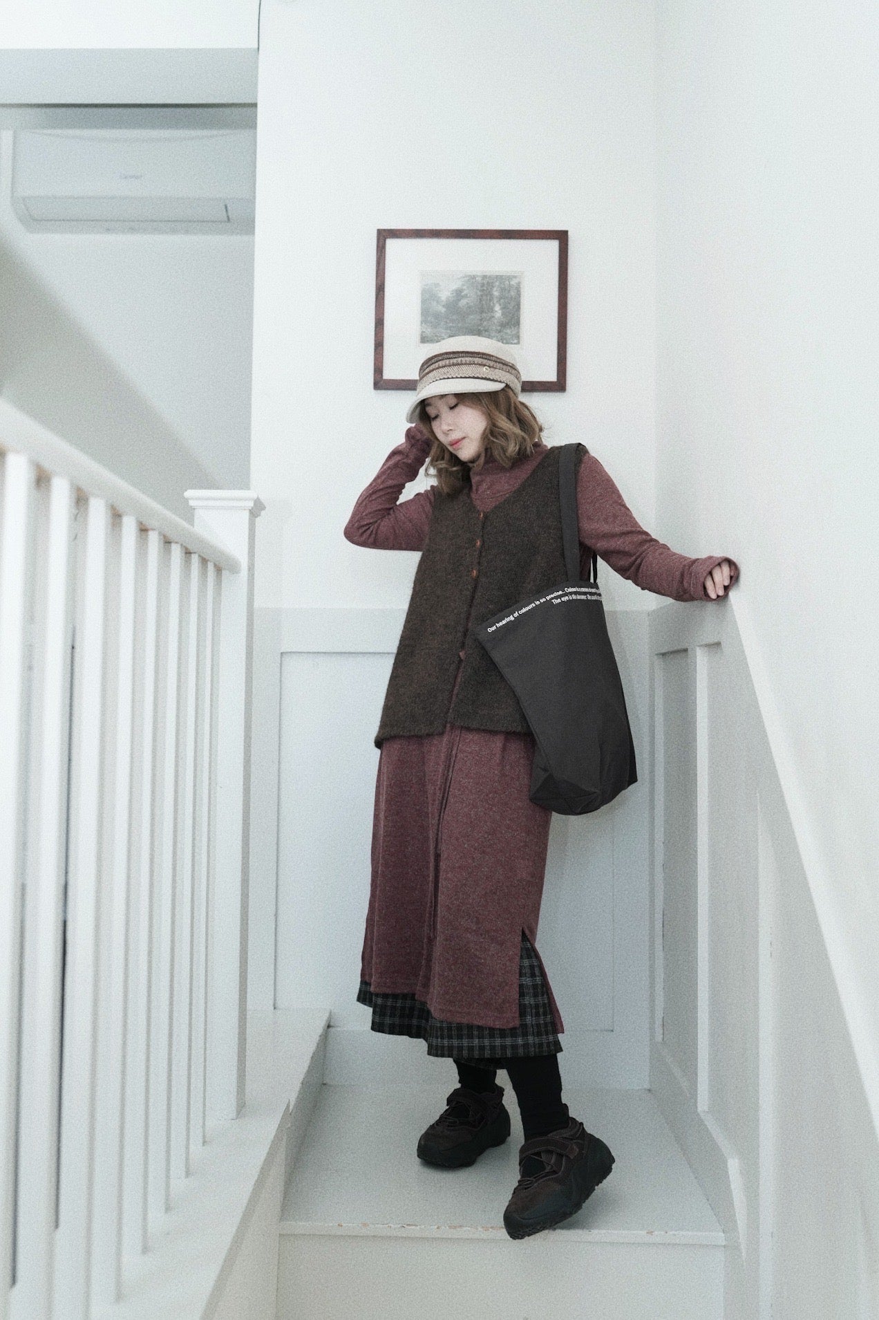 MZ919 WOOL SPLIT VEST TOP