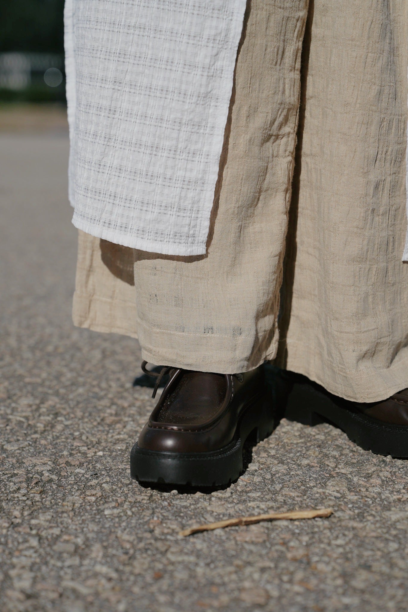 CA910 LT-WEIGHT CHECKED CAUSAL PANTS