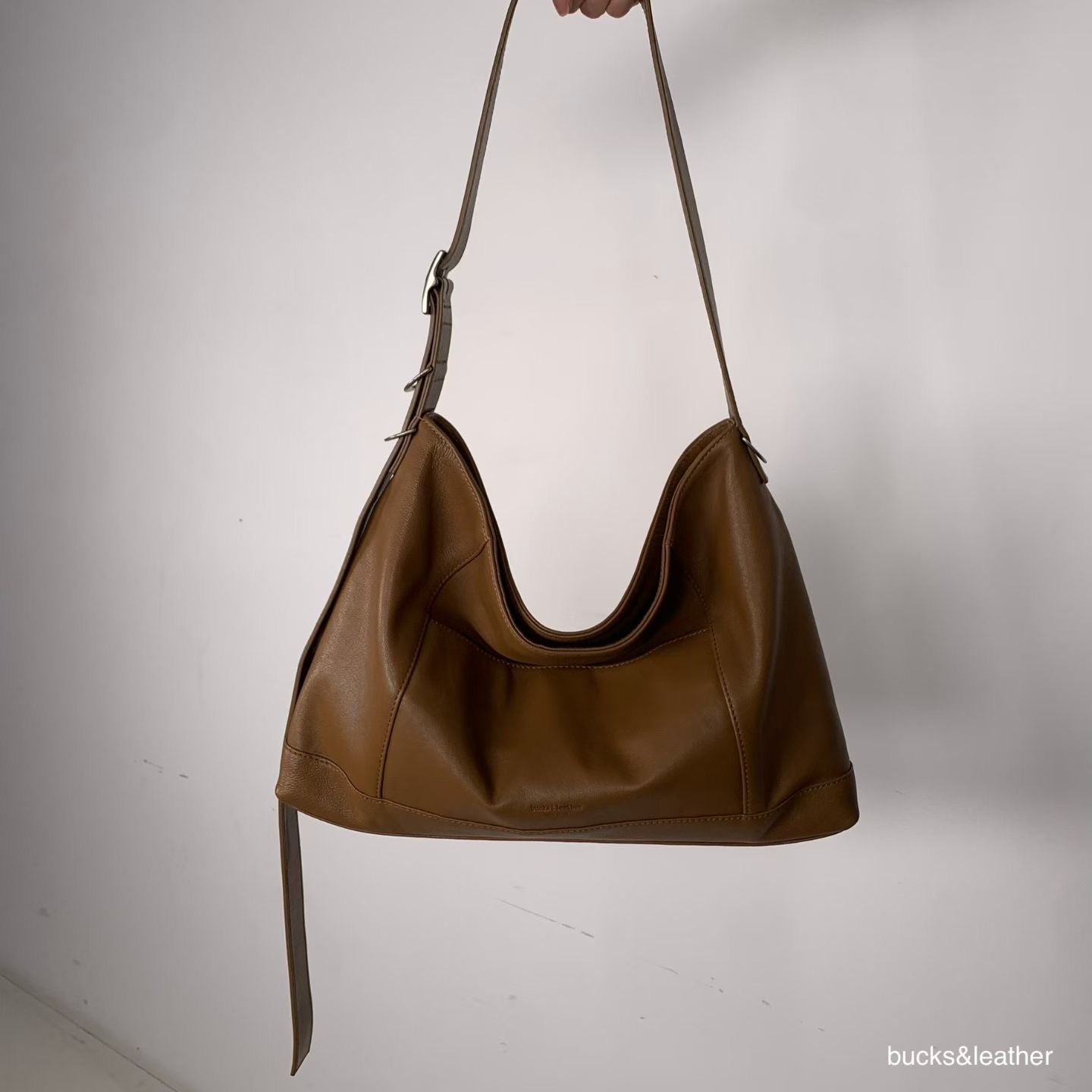 MZ847 LEATHER SQUARE TOTE BAG / 5 COLORS