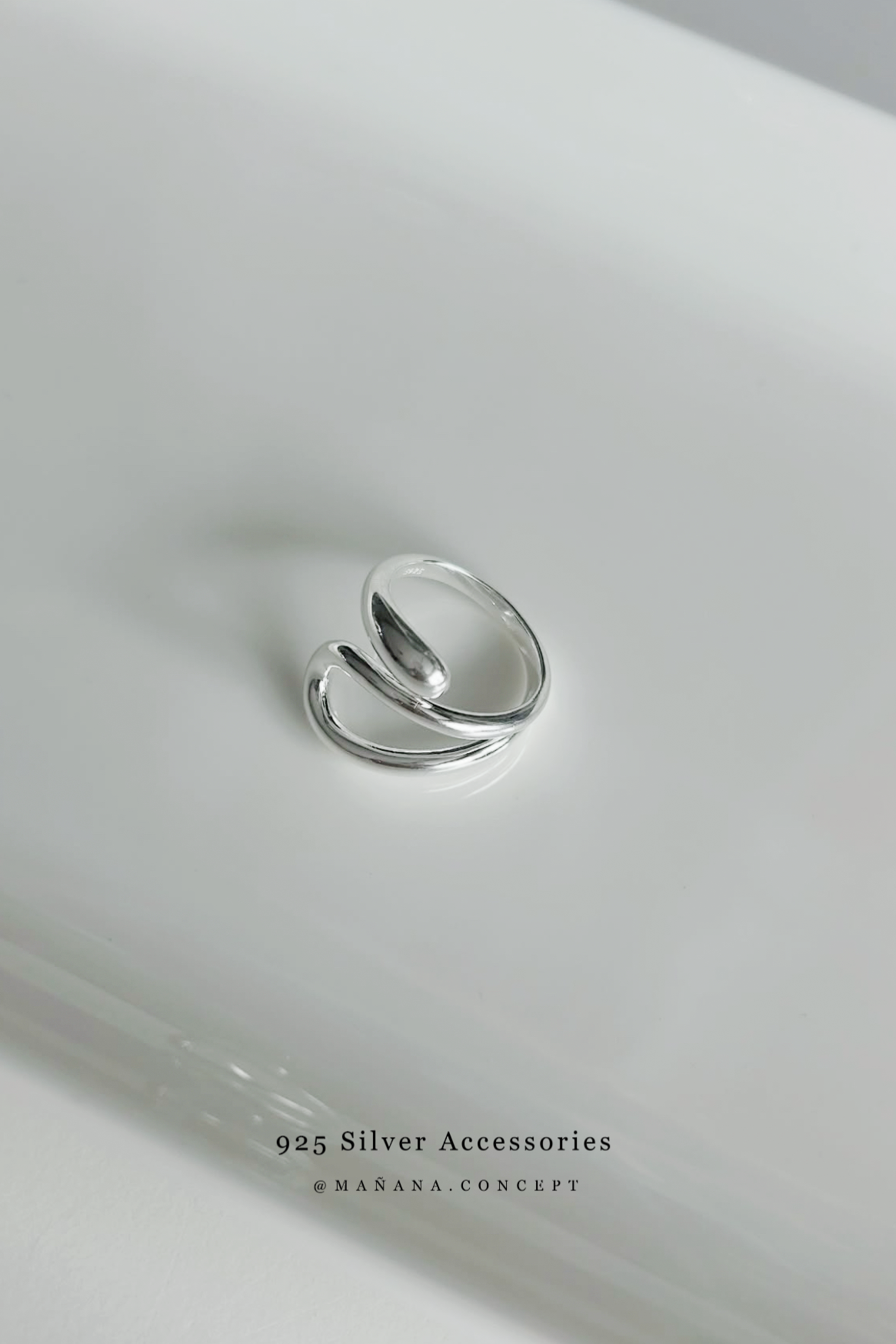 MZ832 SILVER 925 SWIRL RING