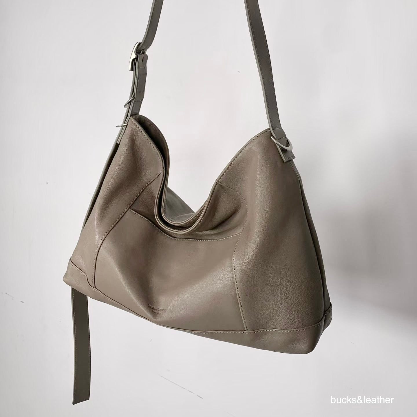 MZ847 LEATHER SQUARE TOTE BAG / 5 COLORS
