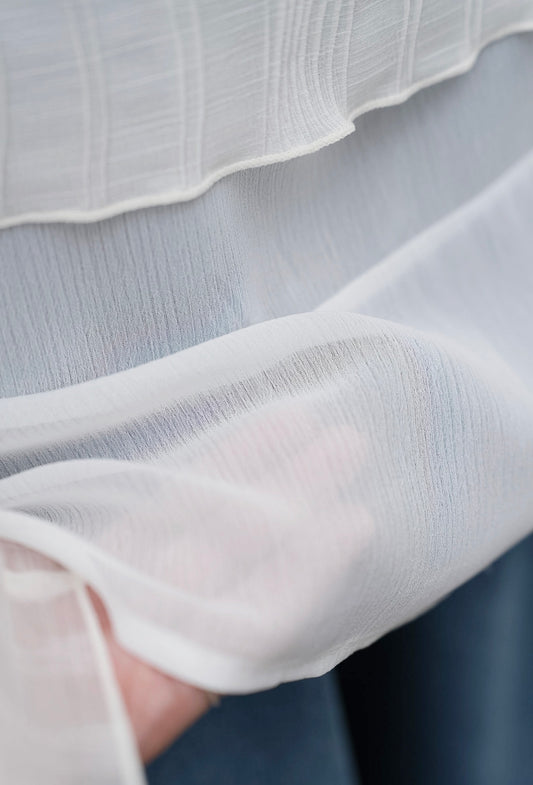 MZ982 SHEER CHIFFON LAYER DRESS
