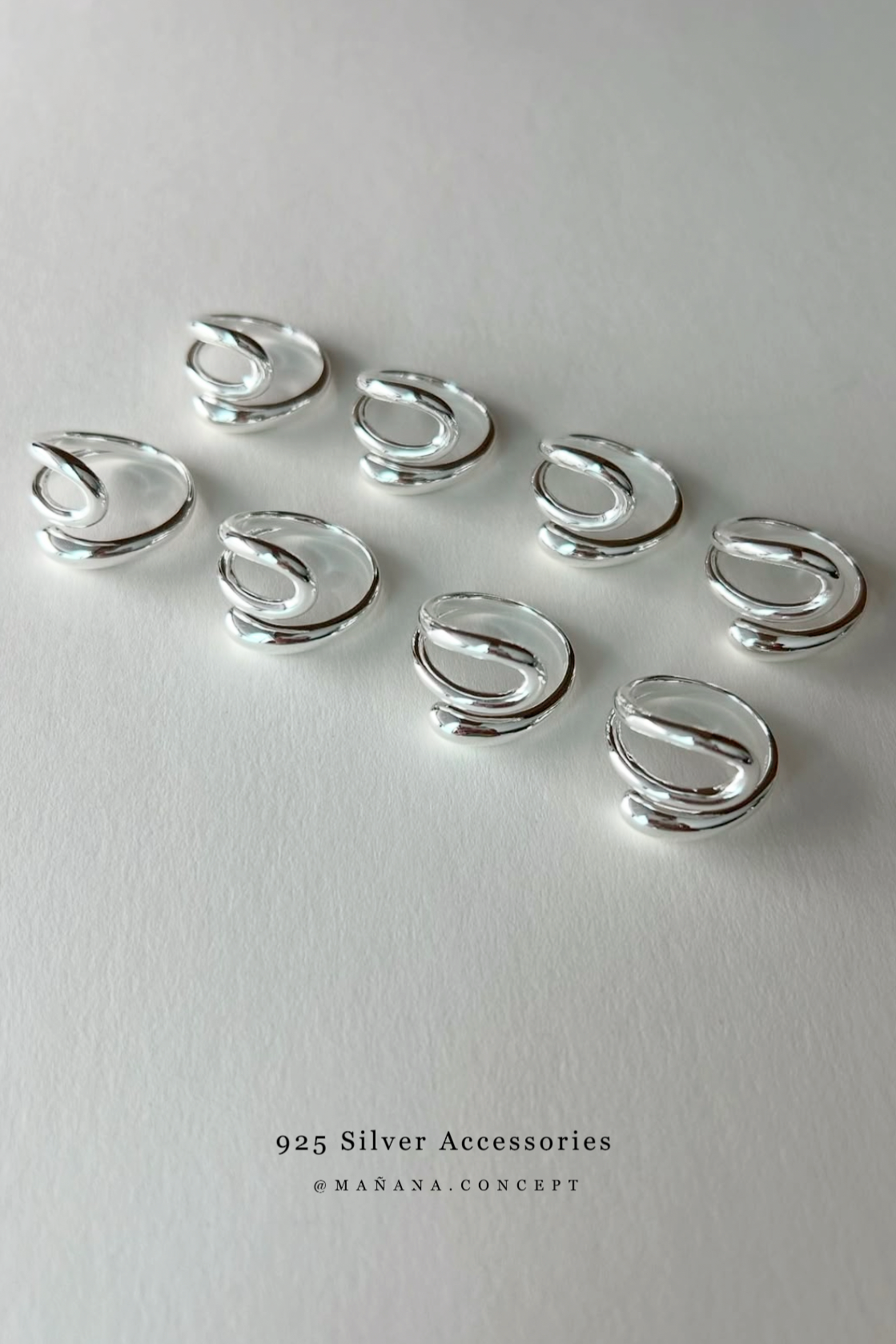 MZ832 SILVER 925 SWIRL RING