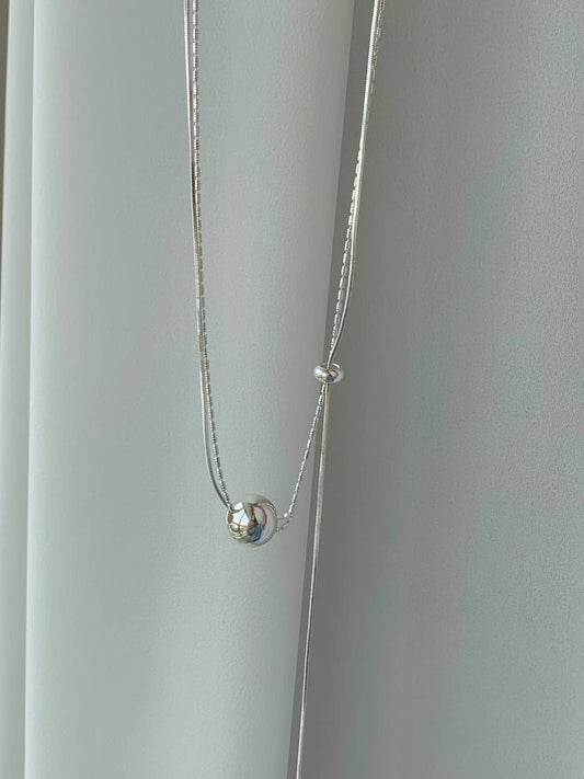 MZ964 SILVER BALL LAYERING NECKLACE