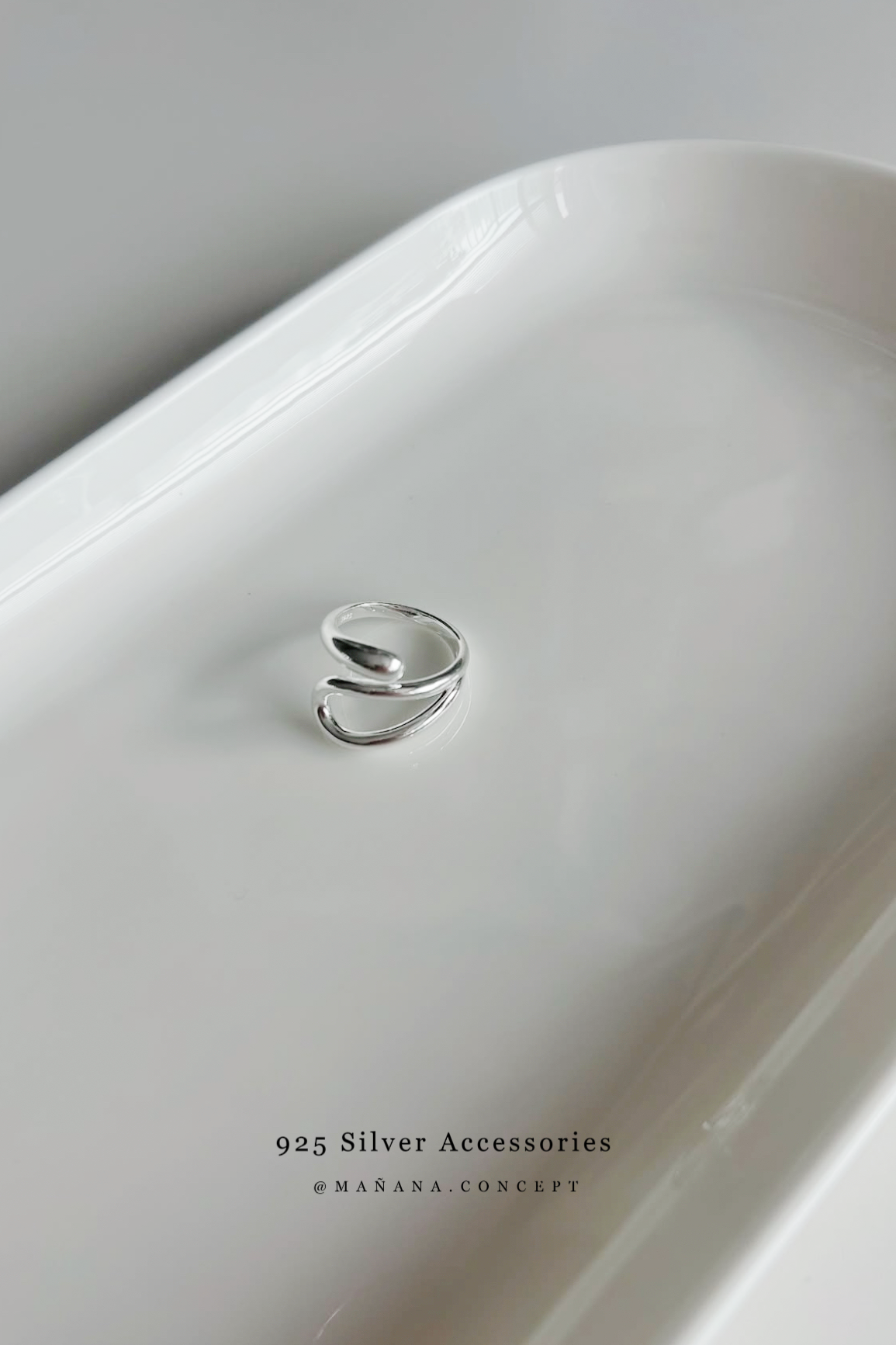 MZ832 SILVER 925 SWIRL RING