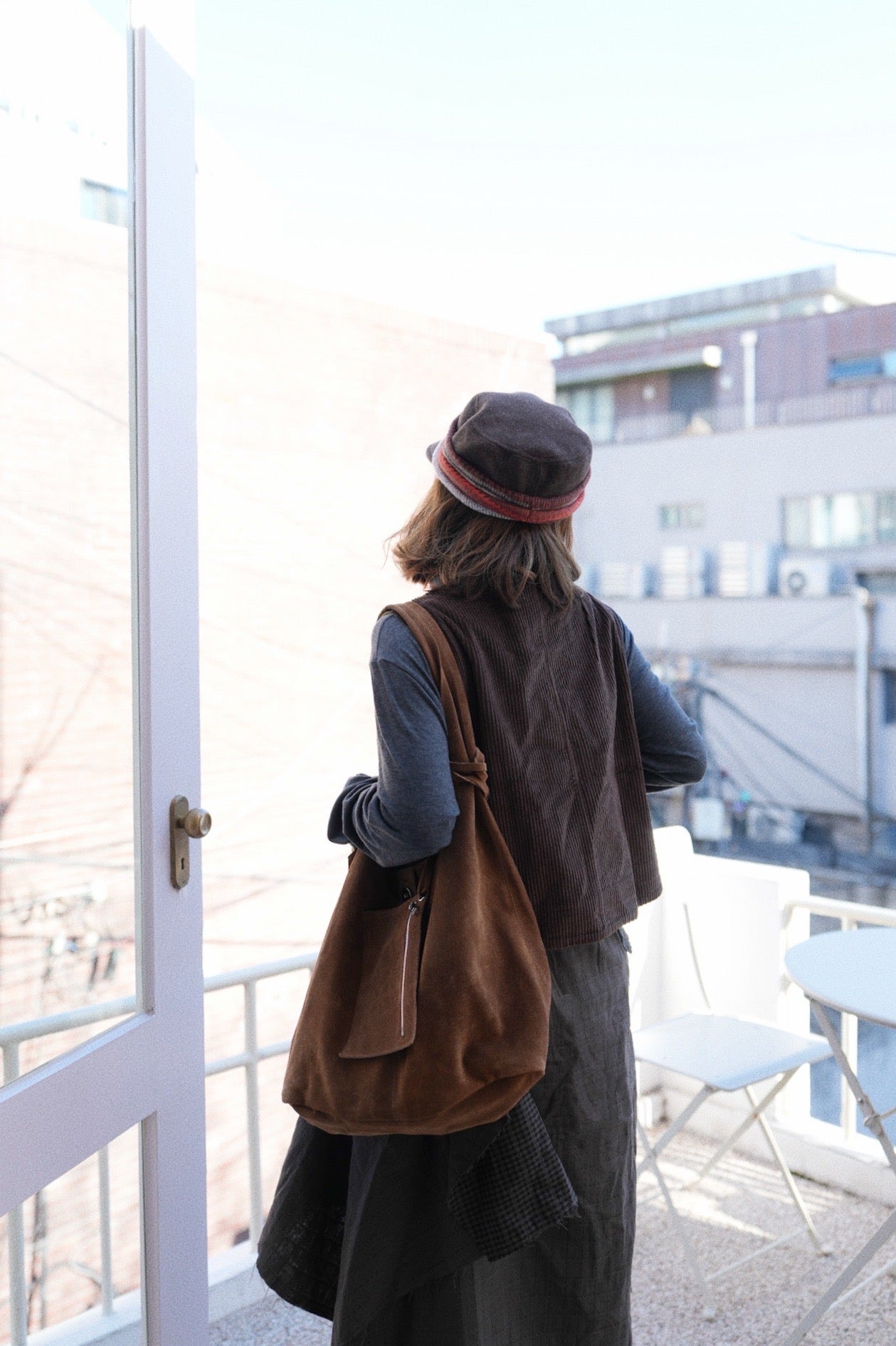 MZ934 SAINT SUEDE BAG WITH COINS BAG