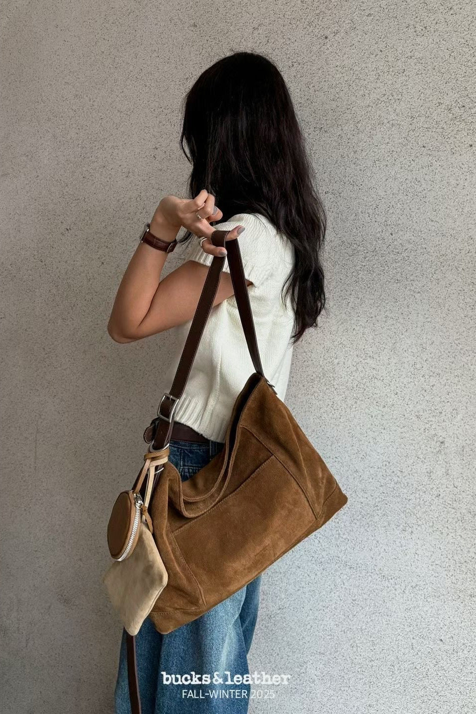MZ847 LEATHER SQUARE TOTE BAG / 5 COLORS