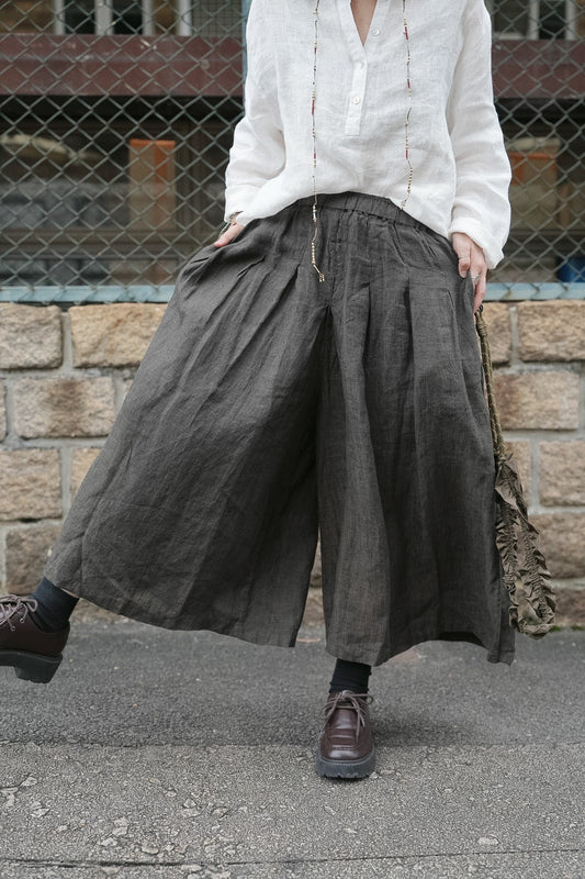 MZ997 LIGHT-WEIGHT LINEN CULOTTES