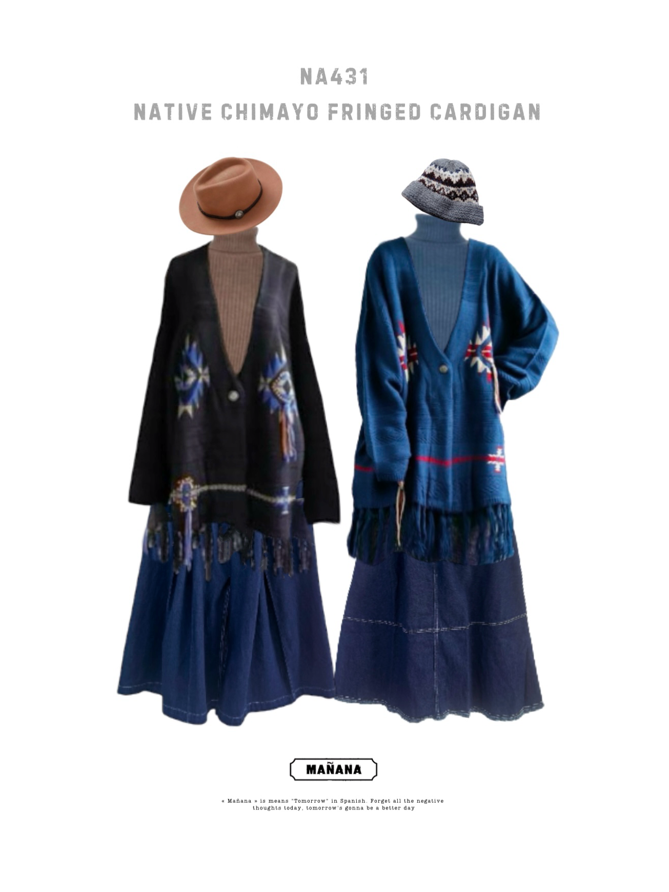 NA431 Native Chimayo Fringed Cardigan