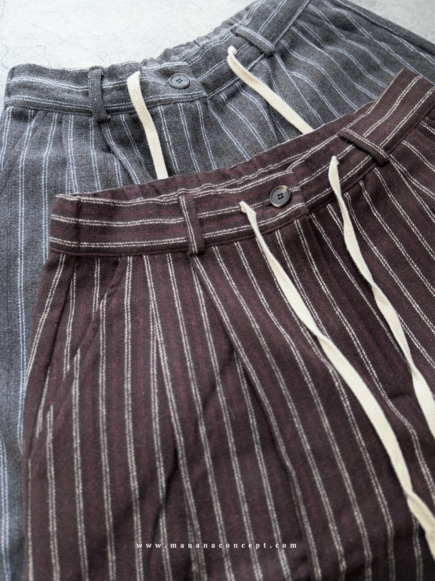 MZ930 SUEDE STRIPED PANTS