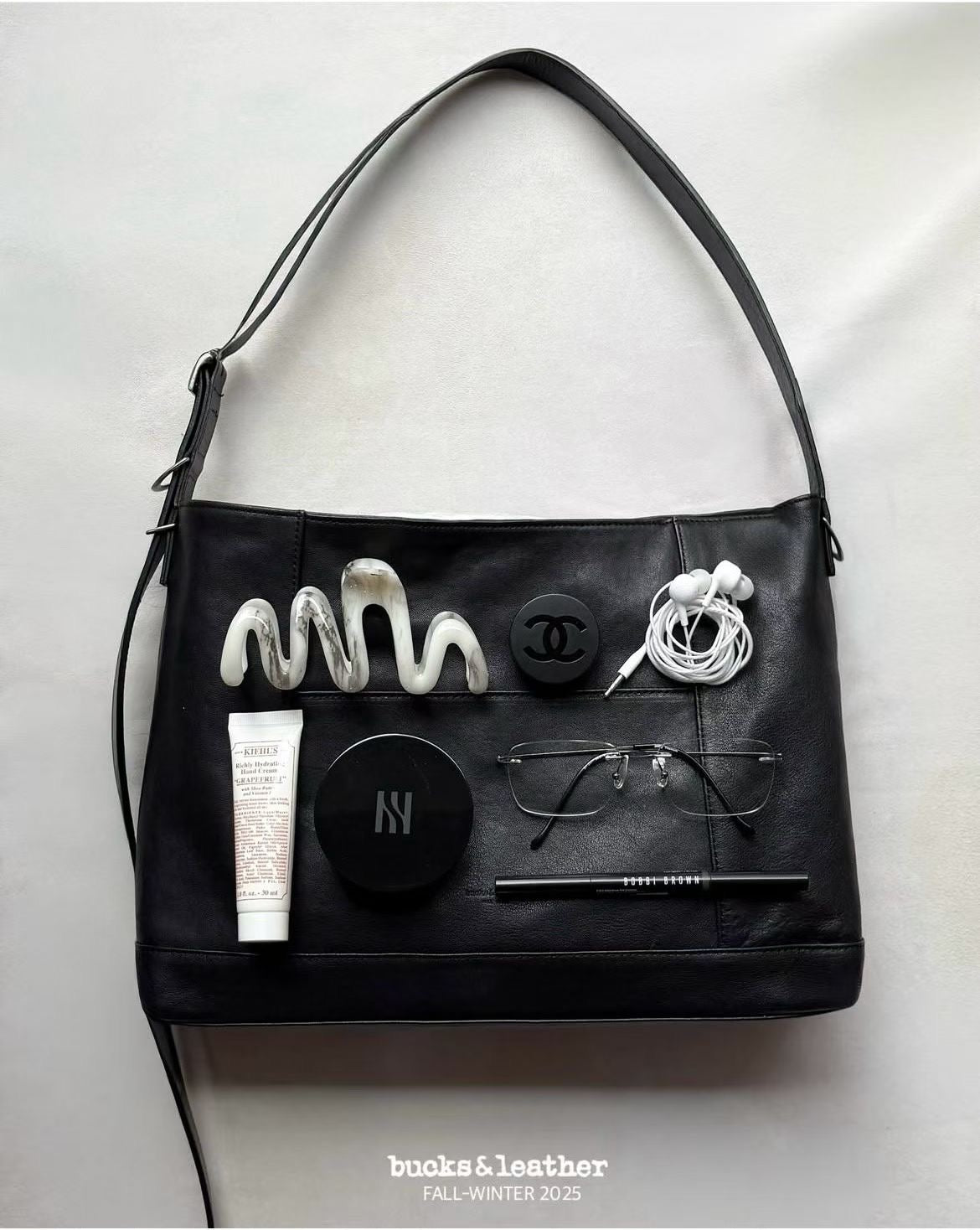 MZ847 LEATHER SQUARE TOTE BAG / 5 COLORS