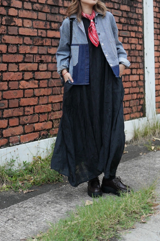 NA452 CHECKED ONE PIECE DRESS