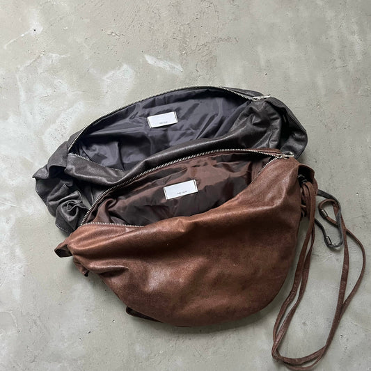 MZ820 RUCHED SUEDE HOBO BAG