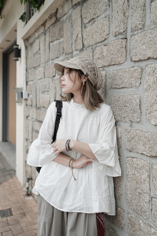CB114 DOBBY STRIPE BLOUSE