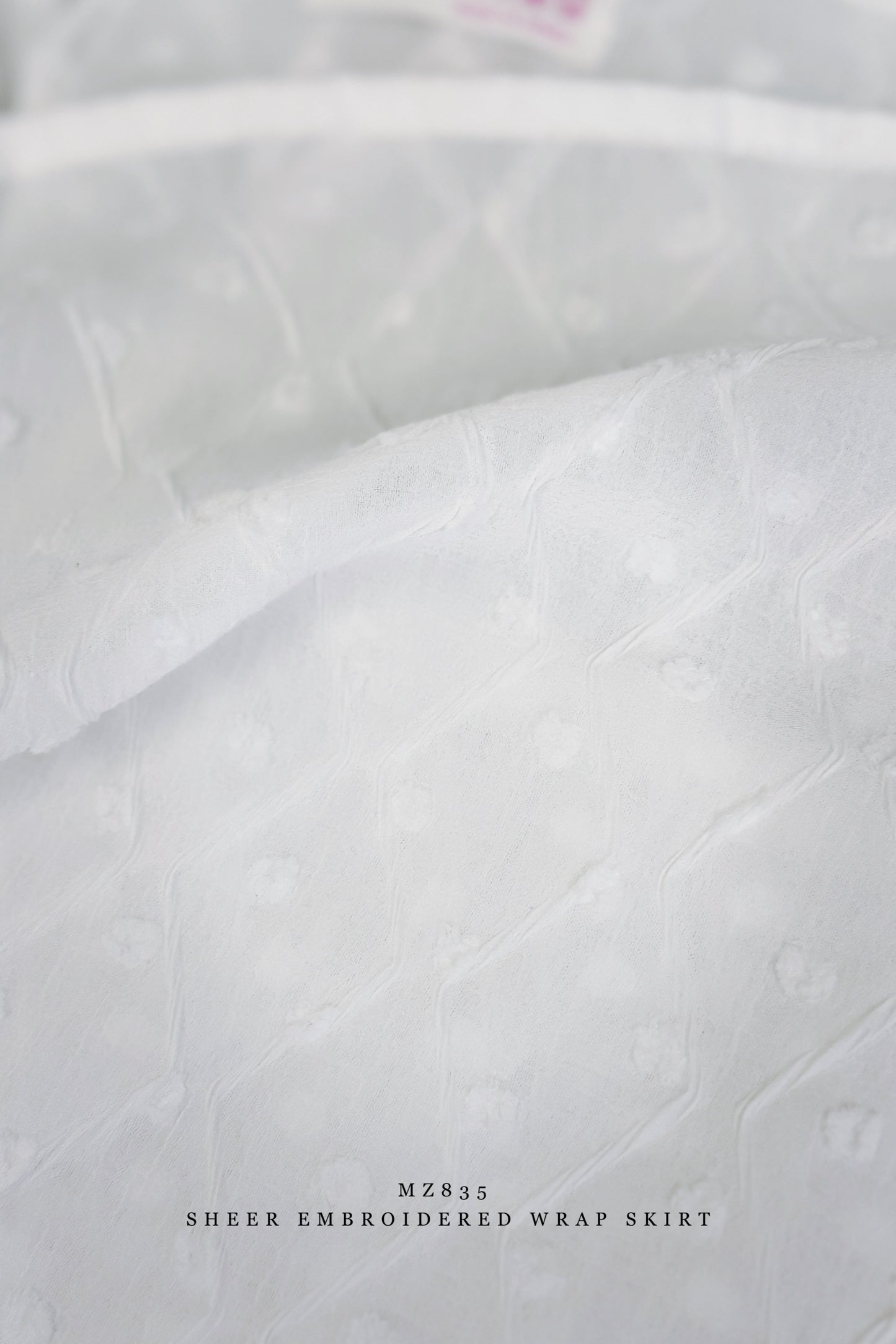 MZ835 SHEER EMBROIDERED WRAP SKIRT