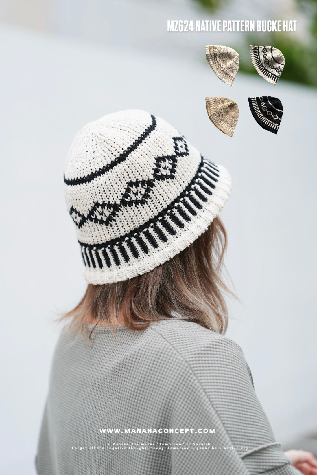 MZ624 NATIVE PATTERN BUCKET HAT