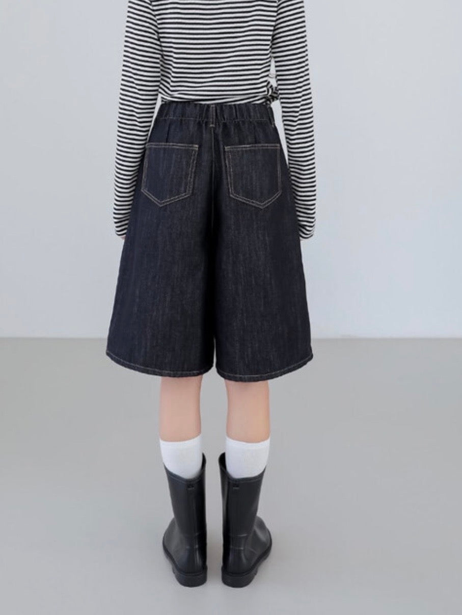 MZ844 / NON FADE BERMUDA DENIM SHORTS