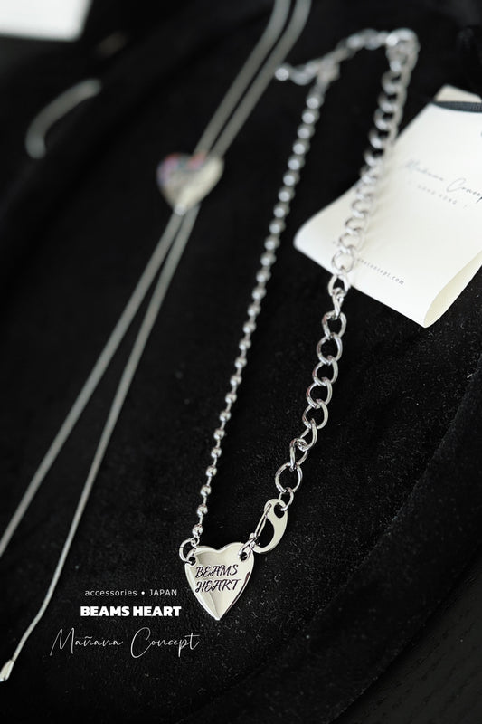 BEAMS HEART - HEART LOGO NECKLACE