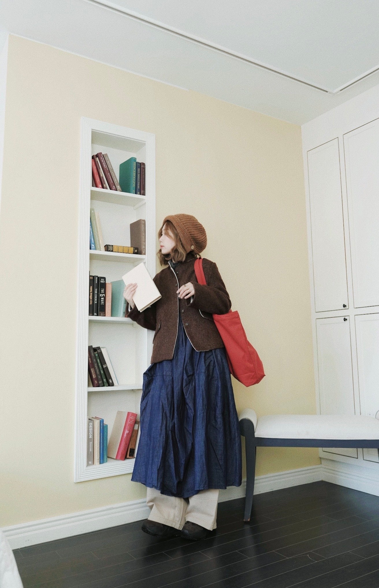 MZ928 DESIGNED STITCH WOOL COAT