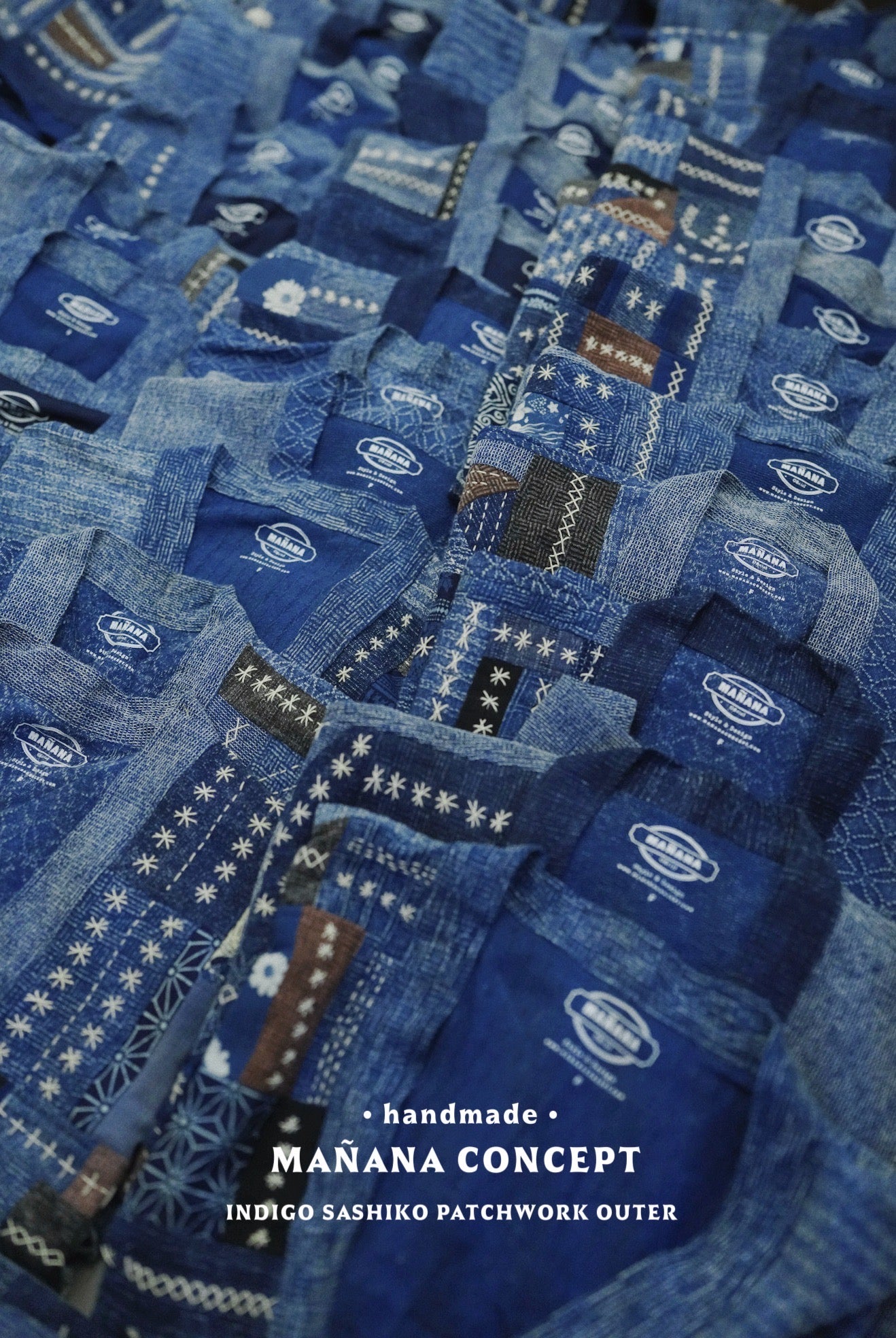 NA419 INDIGO SASHIKO PATCHWORK OUTER