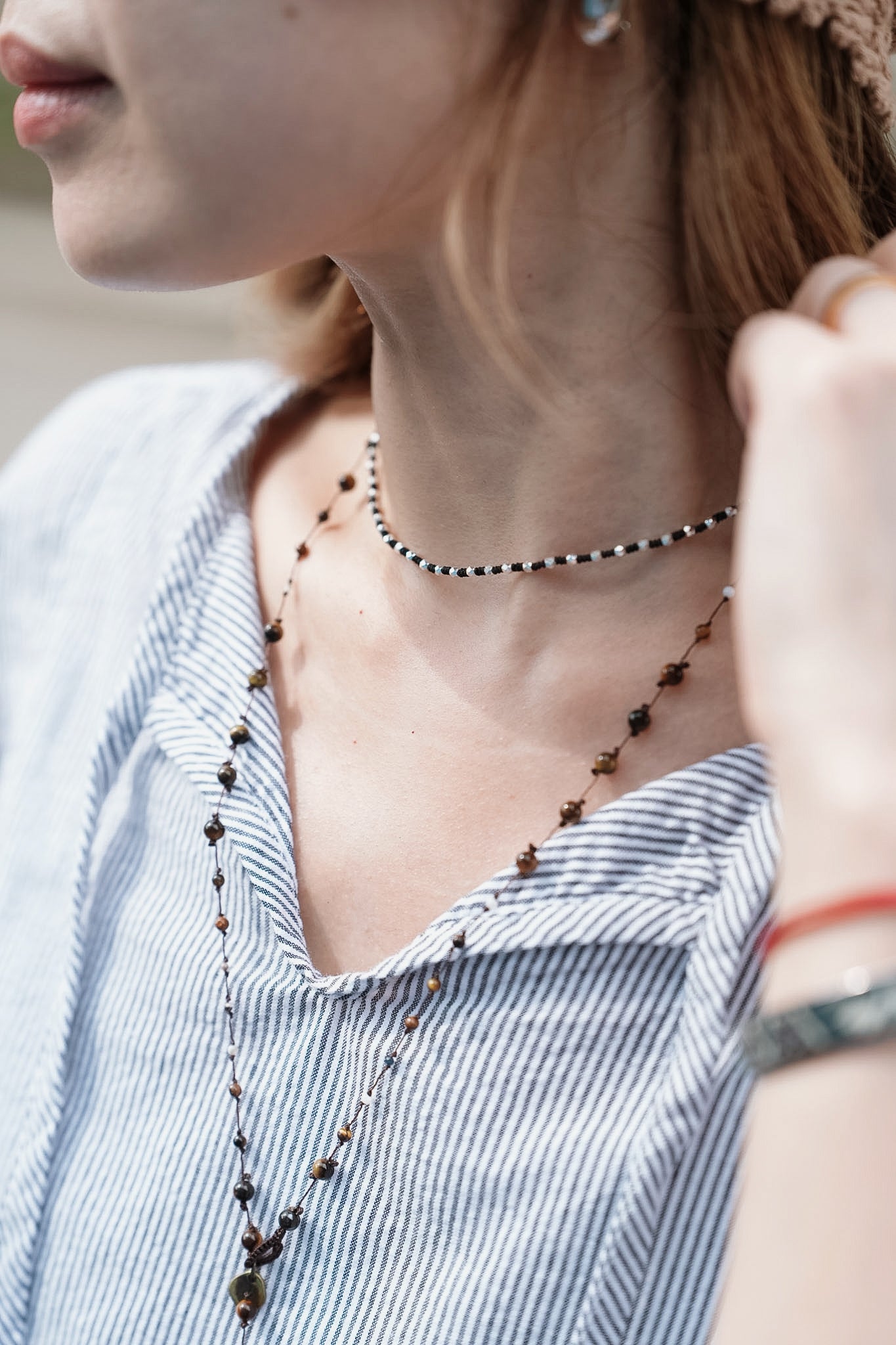 MB028 SILVER 925 BLACK CHOKER 〔 L'Heure Bleue 〕