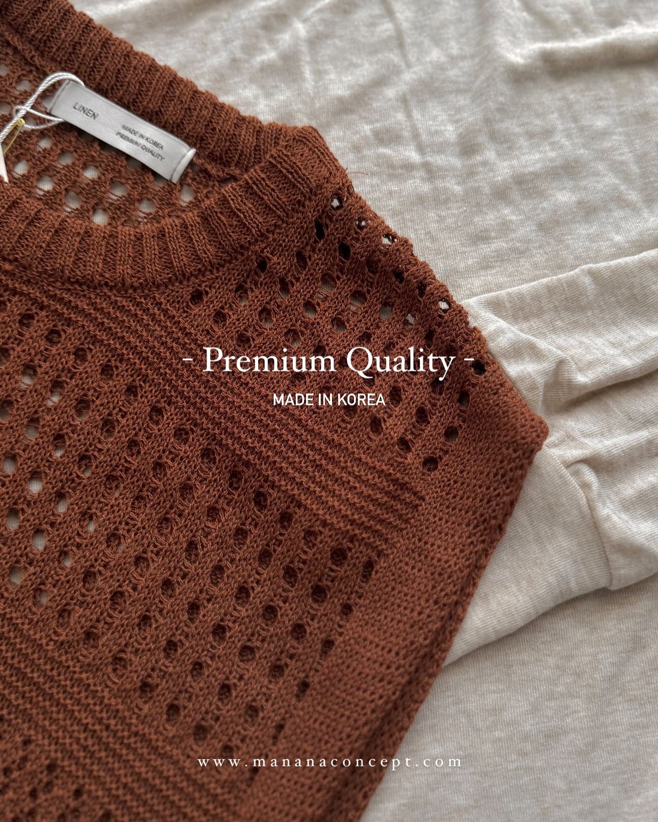 MZ705 CROCHET KNIT VEST