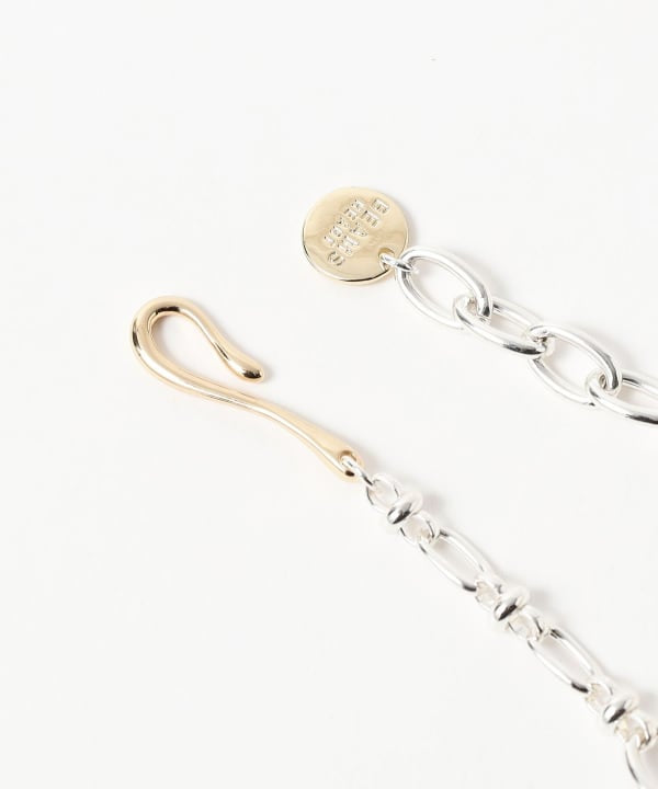 BEAMS HEART - LOGO PLATE CHAIN BRACELET