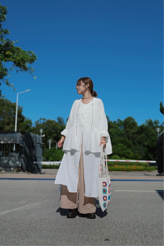 MZ709 CRINKLE LAYER DRESS