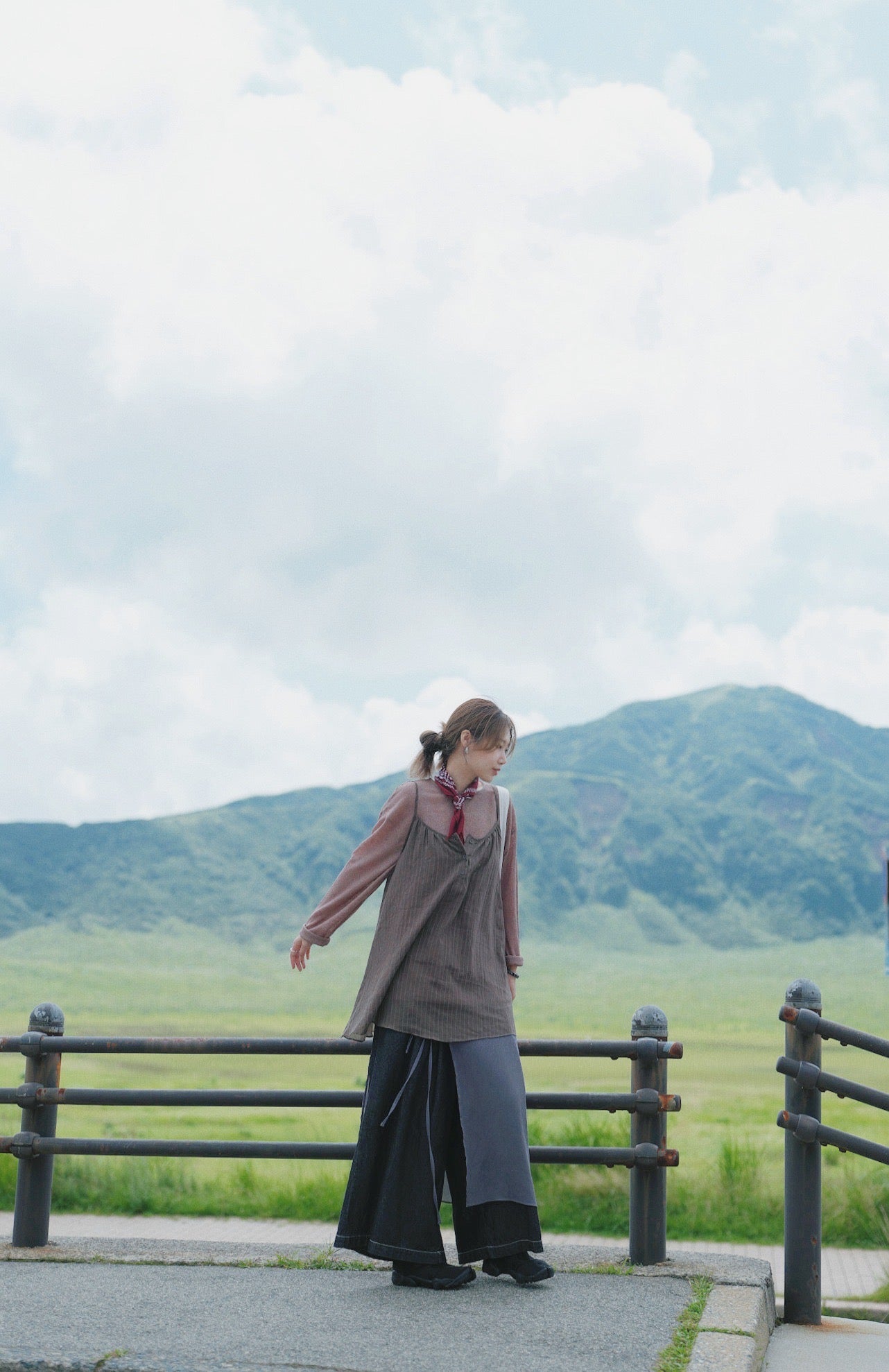 MZ819 LT WEIGHT BUTTON STRIPED DRESS