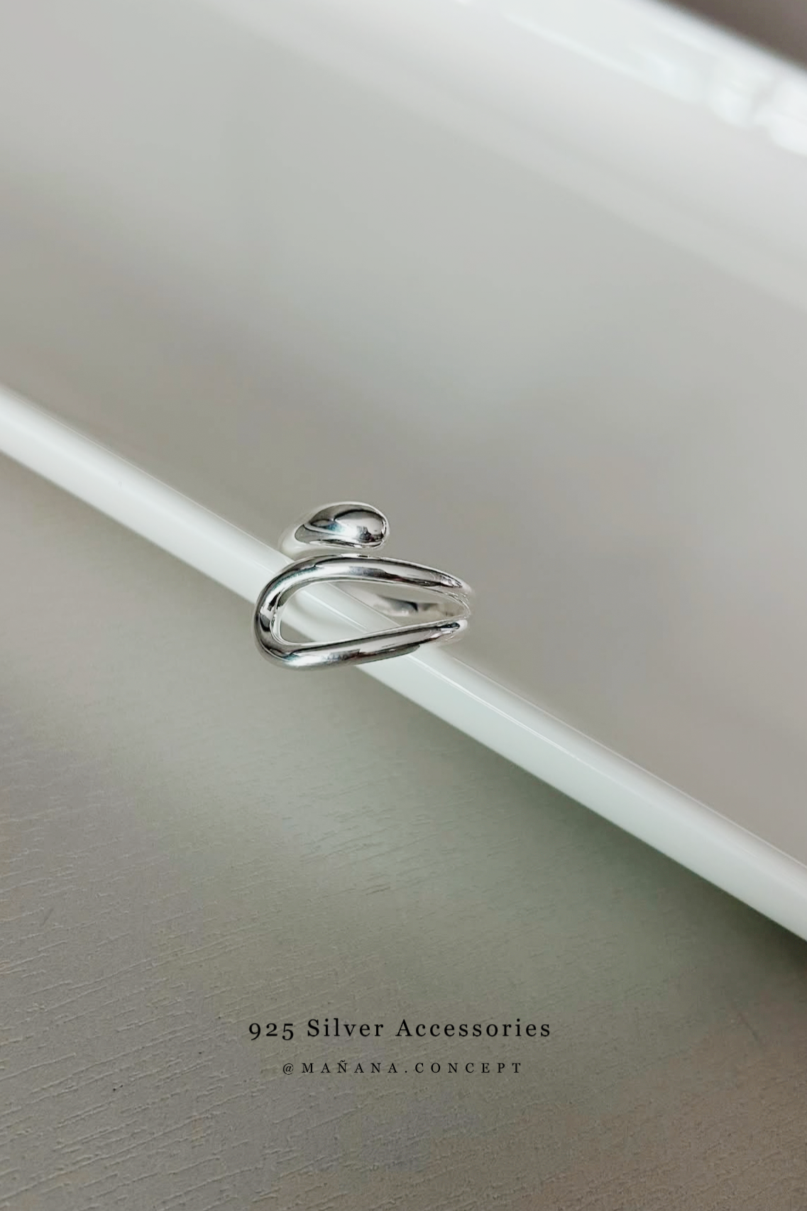 MZ832 SILVER 925 SWIRL RING