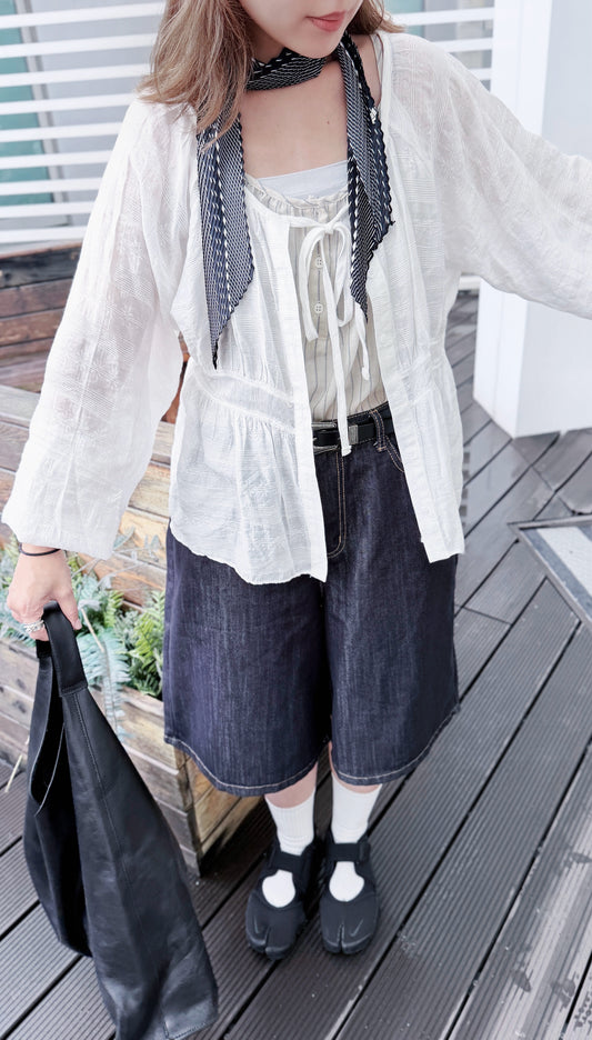 MZ844 / NON FADE BERMUDA DENIM SHORTS