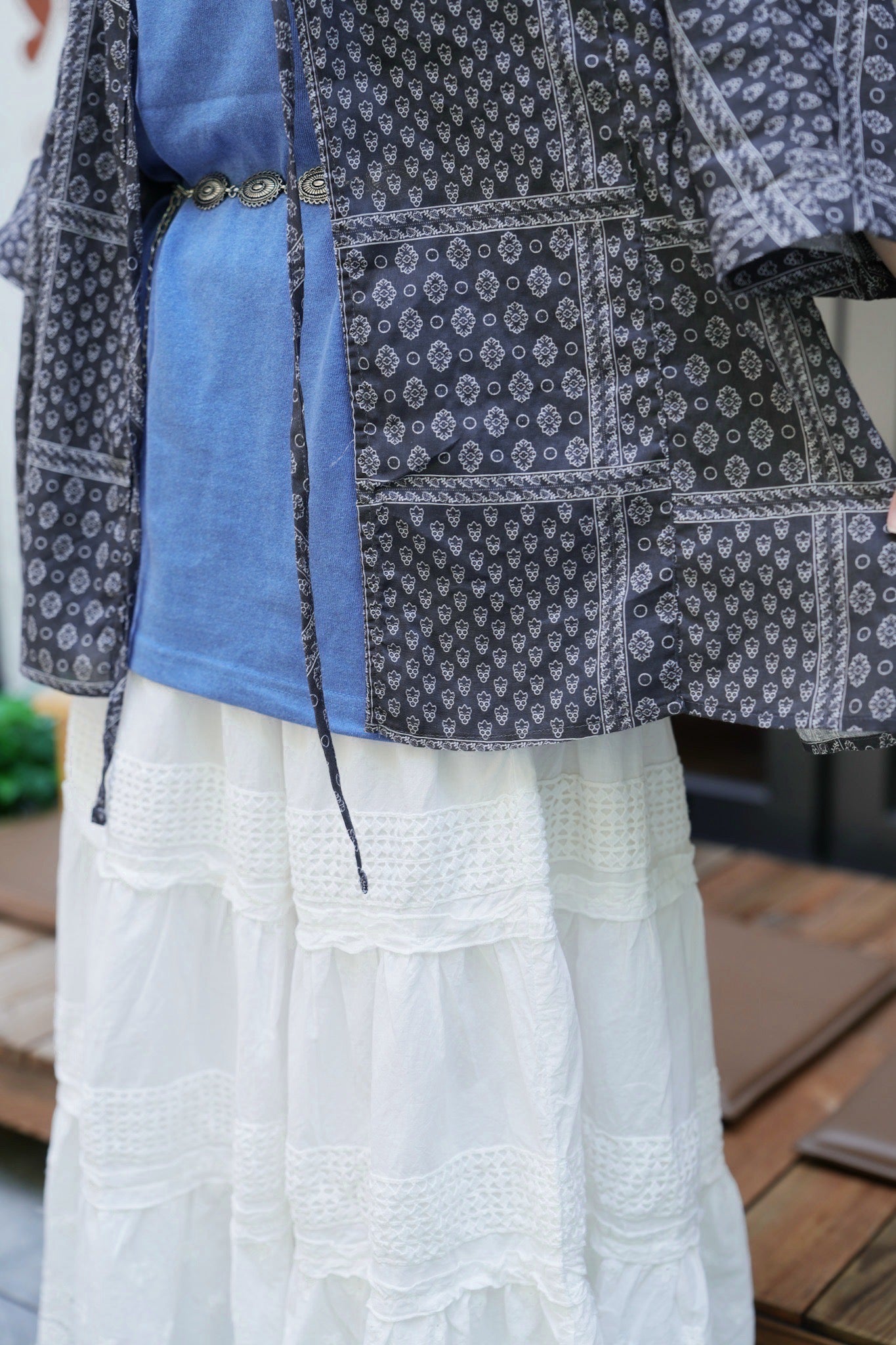 MZ798 PATCHWORK PRINTING KIMONO