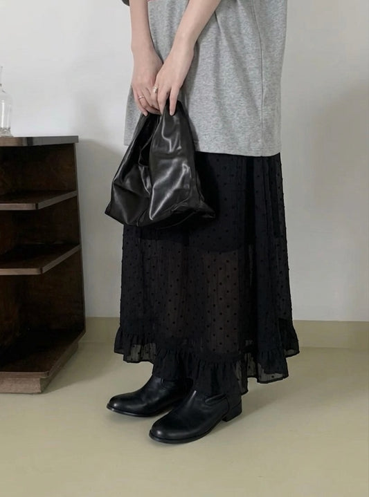 MB019 SHEER DOT SKIRT