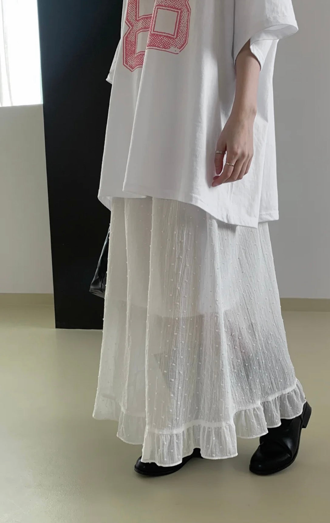 MB019 SHEER DOT SKIRT