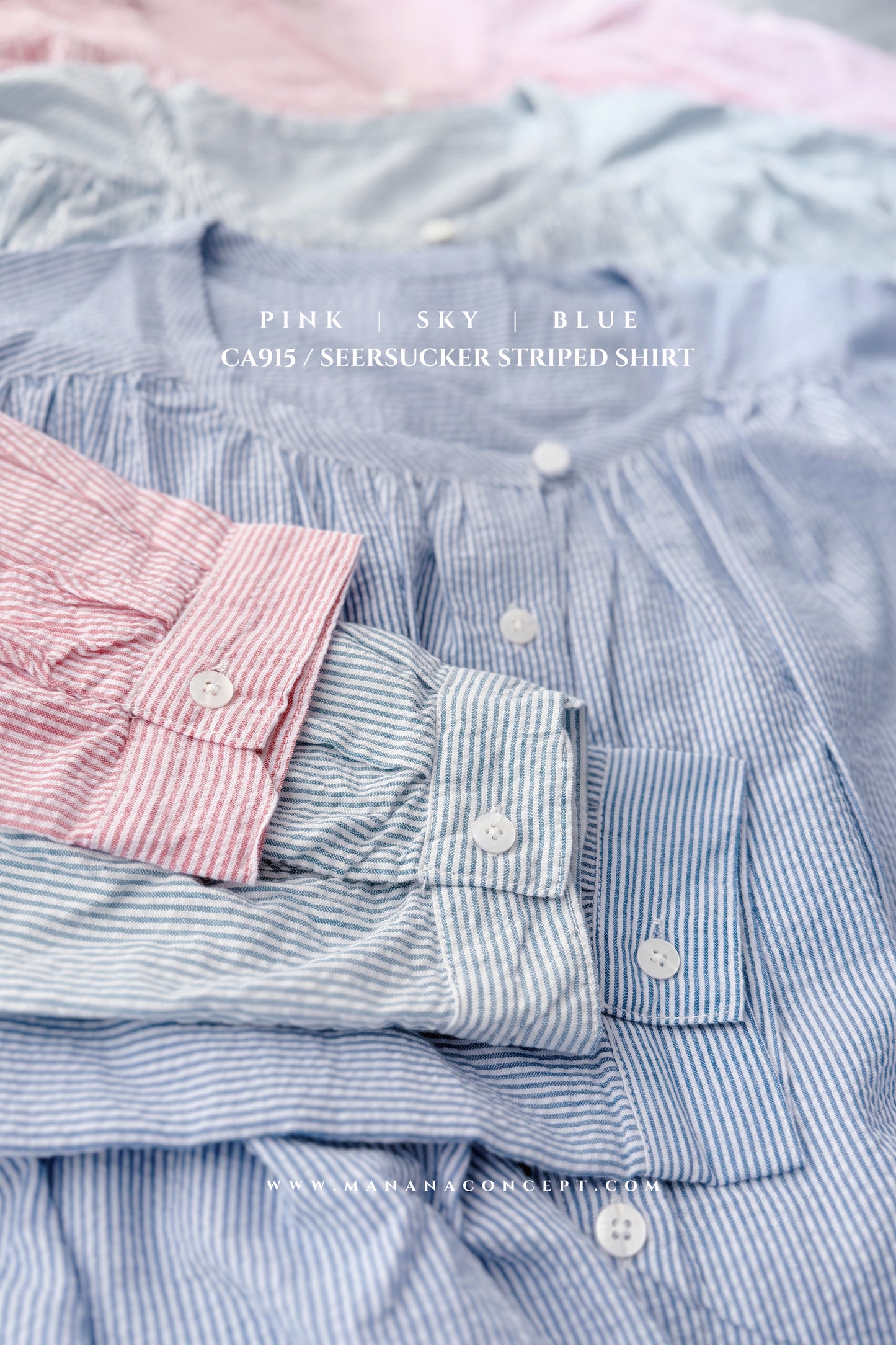CA915 SEERSUCKER STRIPED SHIRT