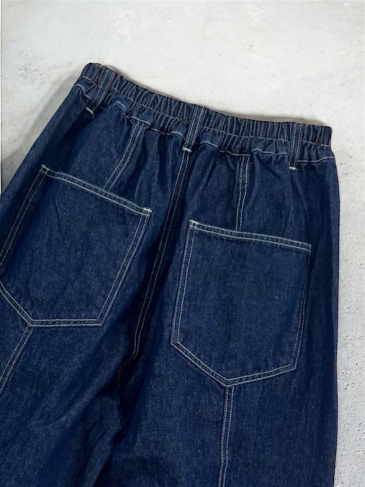 CA913 / STITCHED STRIPE DENIM JEANS