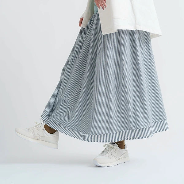 NA449 2WAY REVERSIBLE STRIPED SKIRT