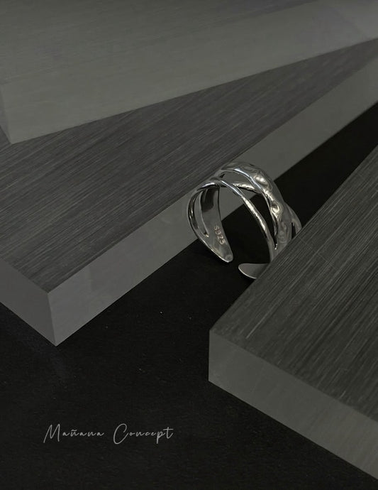 MB028 925 SILVER RING - CHLOÉ TWIST〔 L'Heure Bleue 〕
