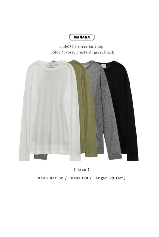 MB050 SHEER KNIT TOP