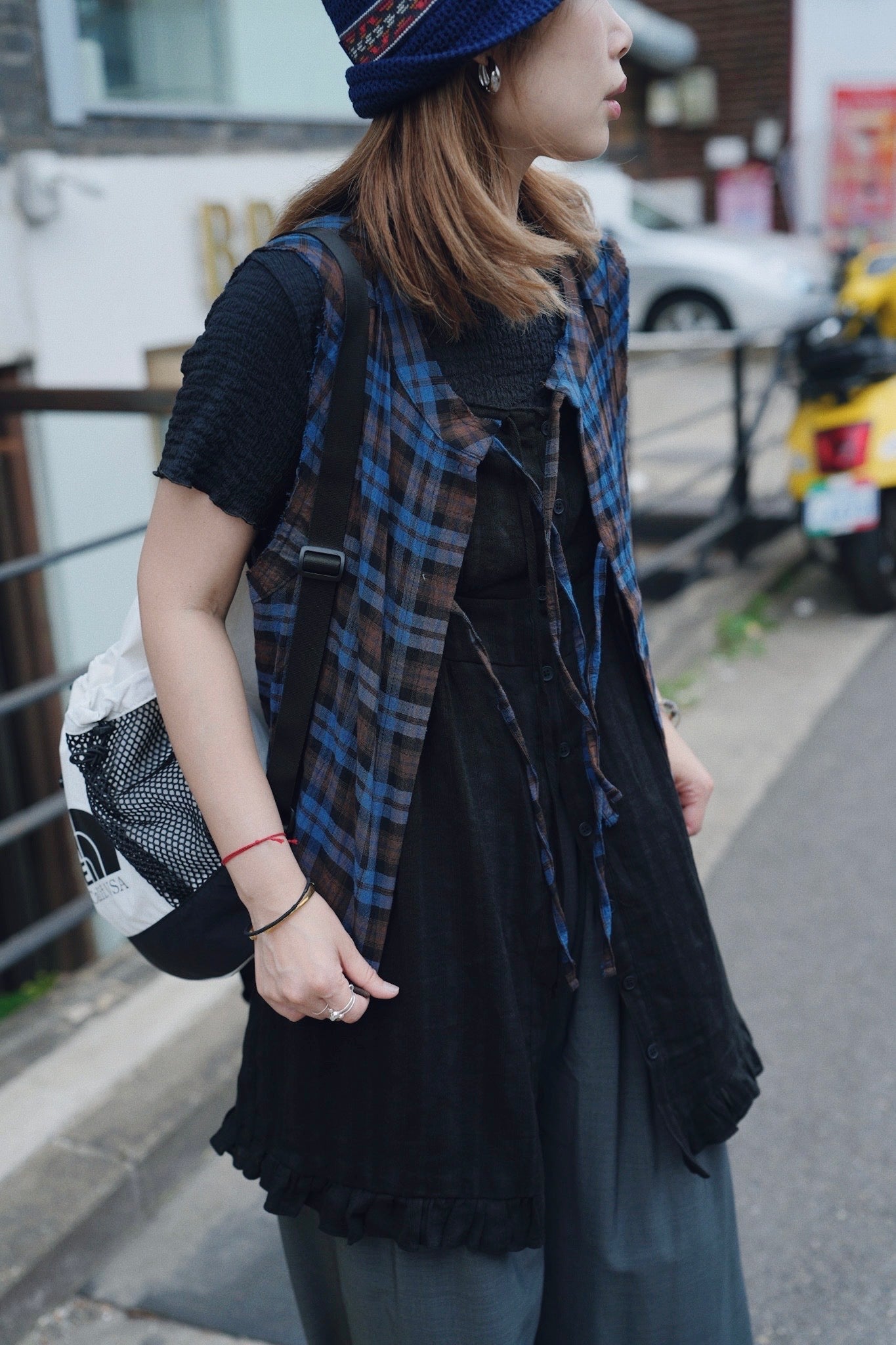MZ768 BLACK WATCH TARTAN VEST