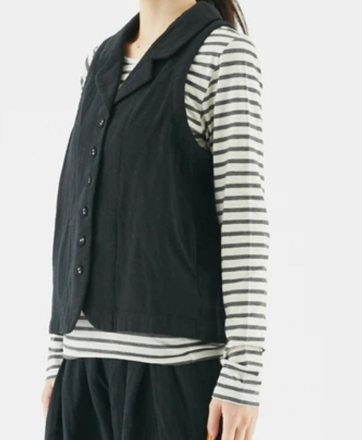 NA437 LINEN WORK VEST