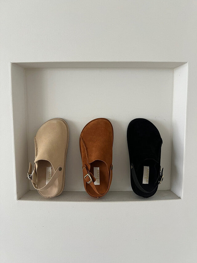 MZ628 GLOW LEATHER SUEDE SLIPPERS