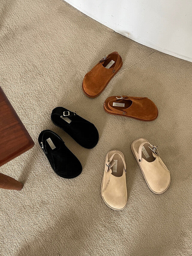 MZ628 GLOW LEATHER SUEDE SLIPPERS