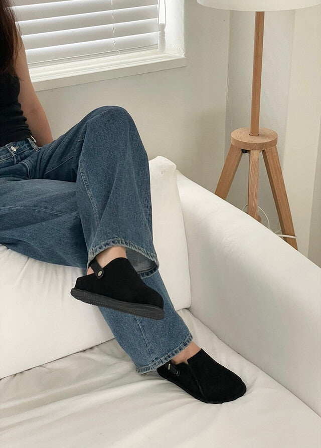 MZ628 GLOW LEATHER SUEDE SLIPPERS