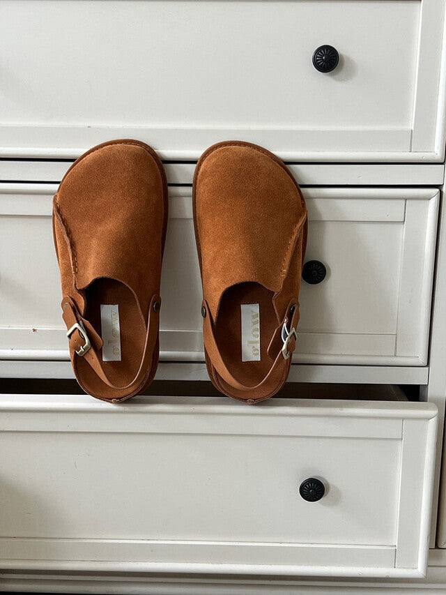 MZ628 GLOW LEATHER SUEDE SLIPPERS