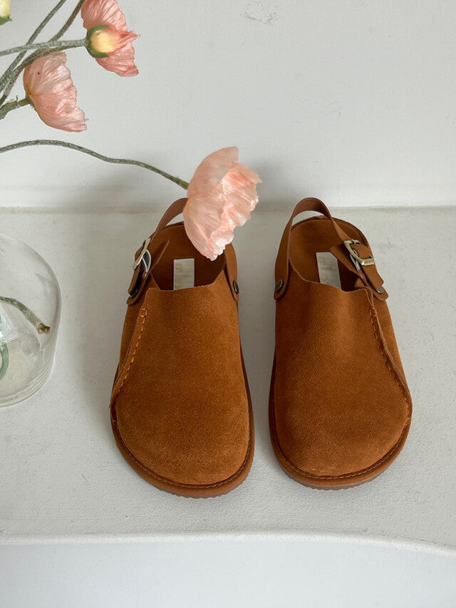 MZ628 GLOW LEATHER SUEDE SLIPPERS