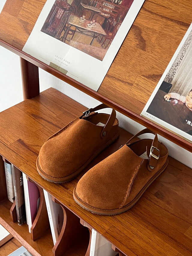 MZ628 GLOW LEATHER SUEDE SLIPPERS