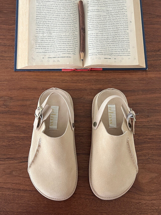MZ628 GLOW LEATHER SUEDE SLIPPERS