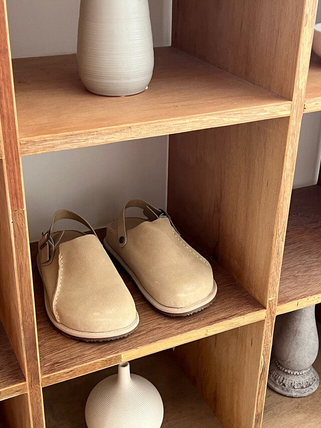 MZ628 GLOW LEATHER SUEDE SLIPPERS