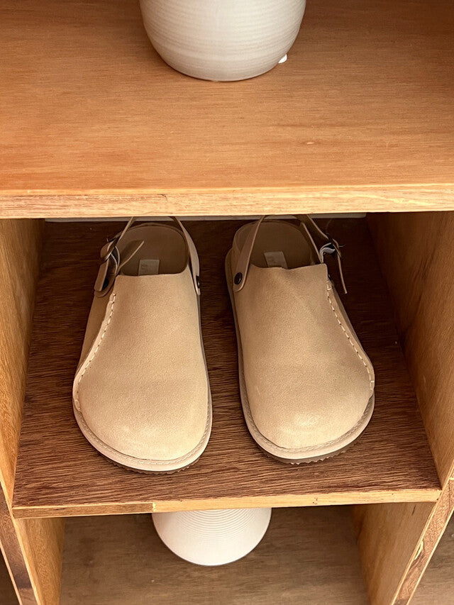 MZ628 GLOW LEATHER SUEDE SLIPPERS